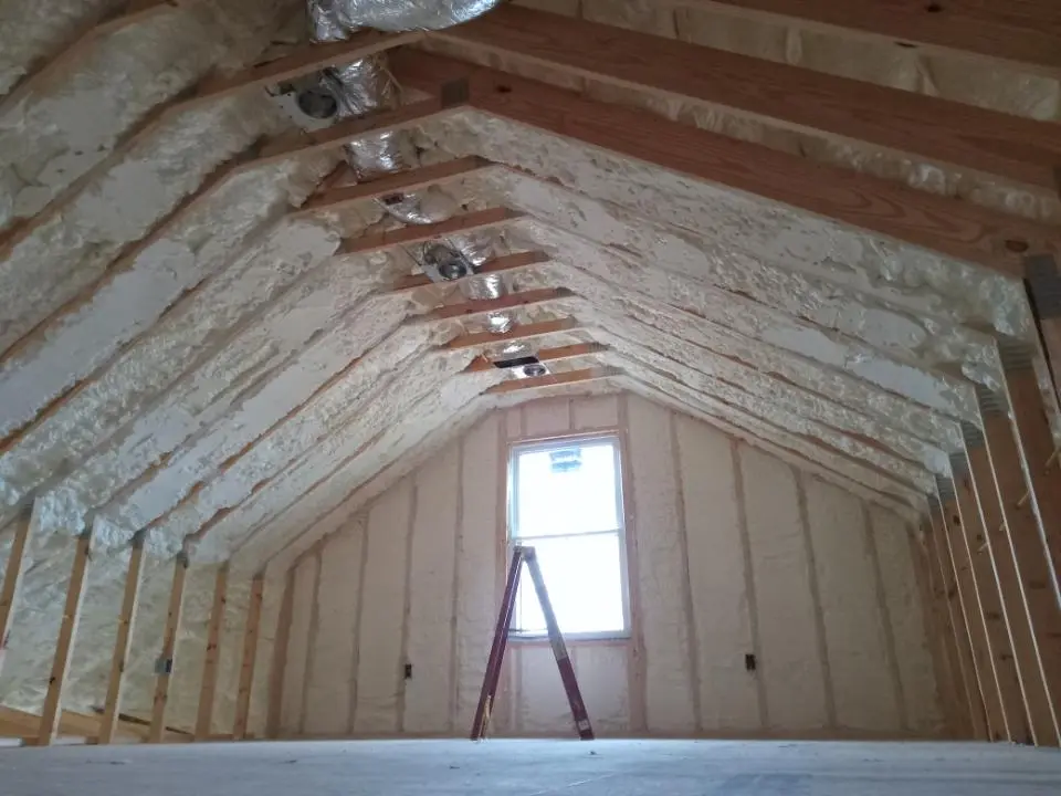Spray foam roofing application for Crawl Space Insulation project in Muscoy